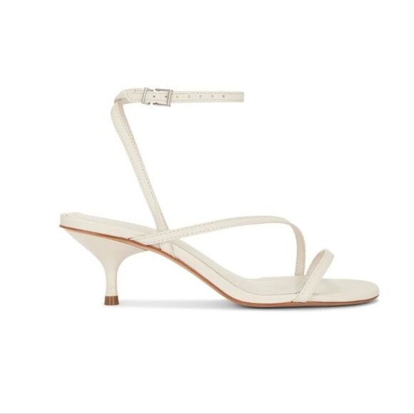 NEW Schutz Helene Kitten Heel Strappy Gladiayor Sandal in Pearl White SIZE 11 - Picture 4 of 11